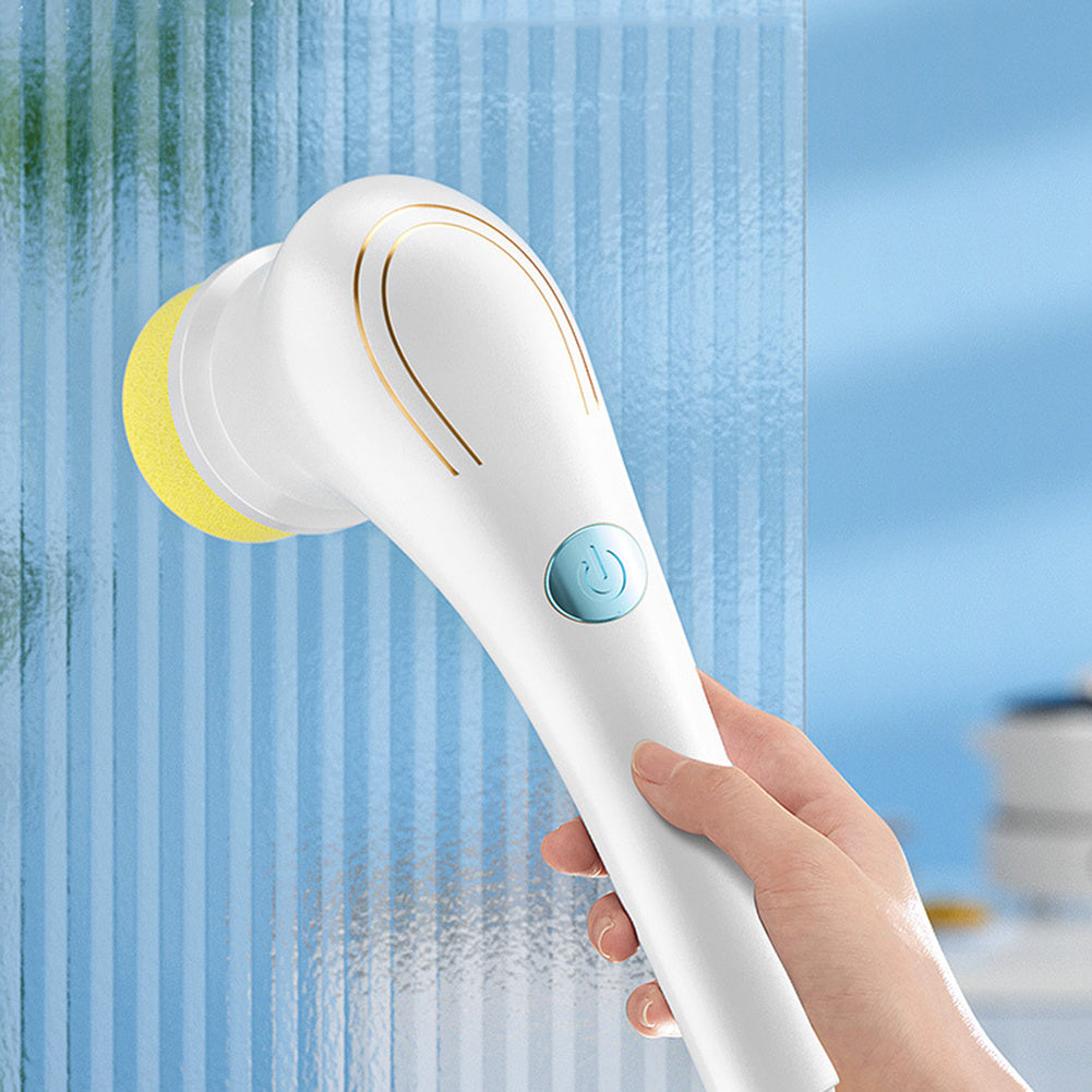 Electric Handheld Scrubber with 5 Brush Heads