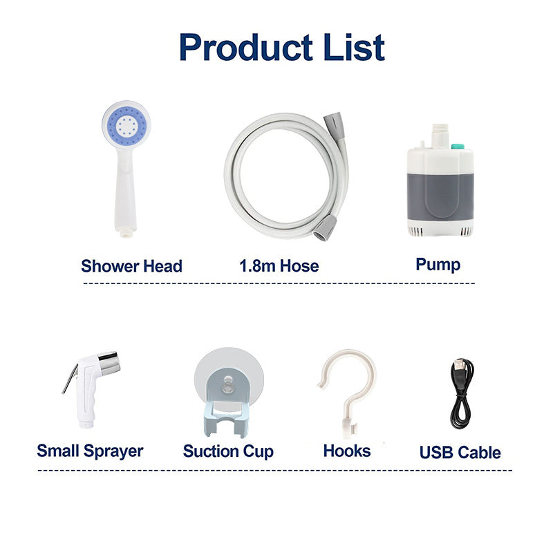 Rechargeable Outdoor Portable Shower