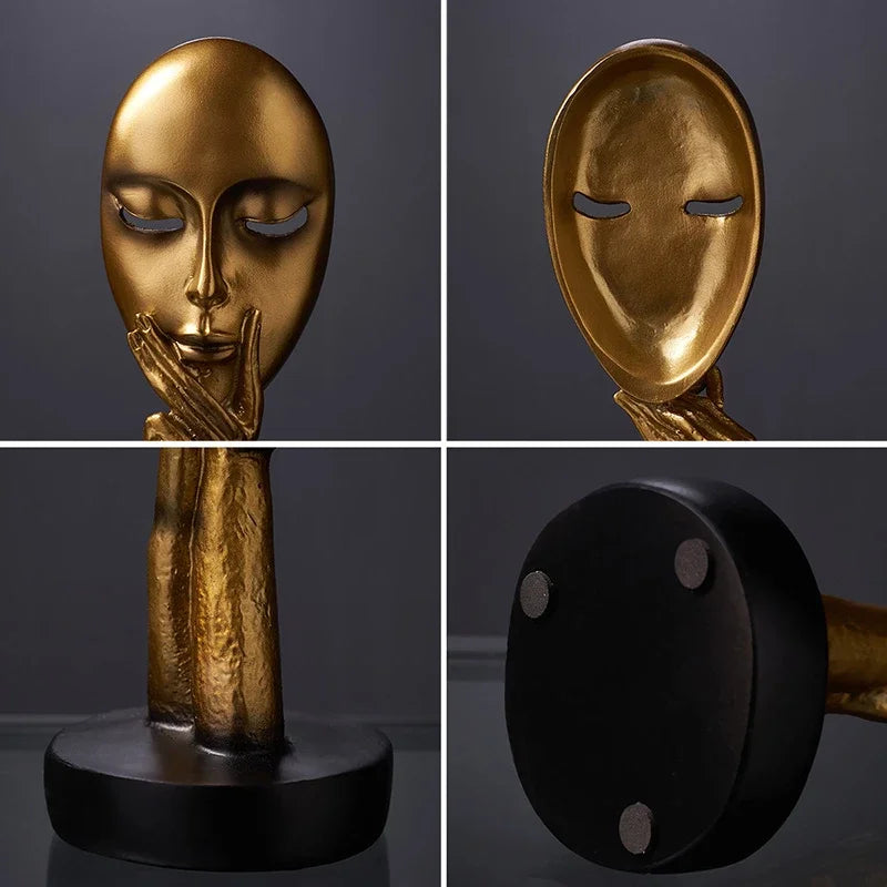 Abstract Statue 'Silence is Gold'