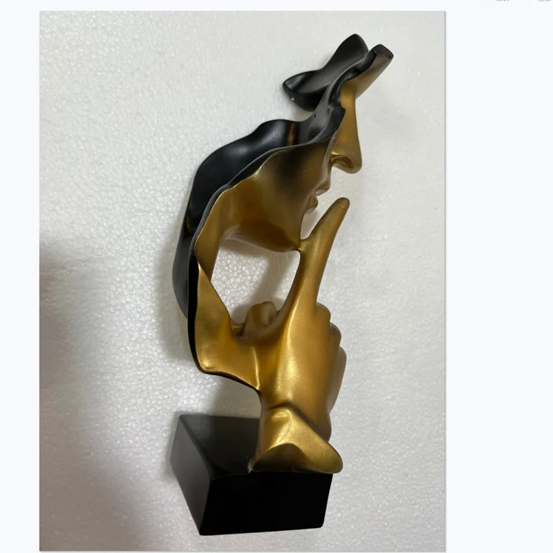 Abstract Statue 'Silence is Gold'